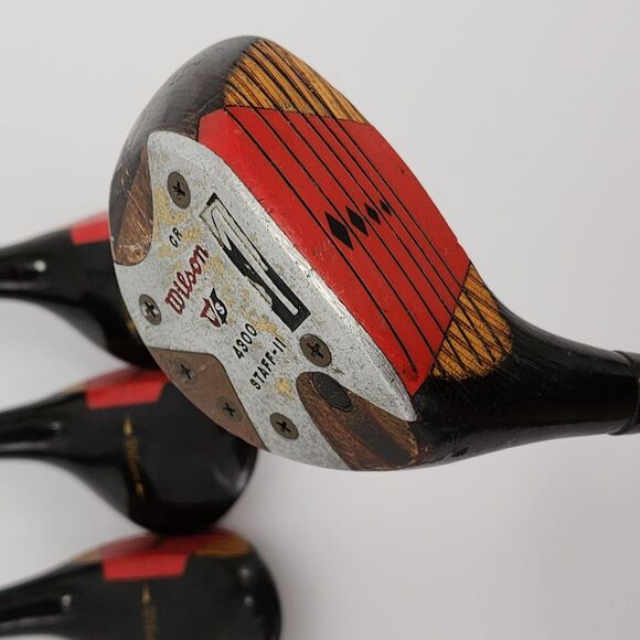 Vintage Wilson Staff-II 4300 Strata Block Wood Set 1,3,4,5 Regular Steel RH Fair - Picture 9 of 16